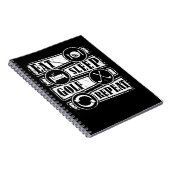 Carnet Golf Eat Sleep Golf Repeat 651 golfeur (Côté Droit)