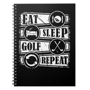 Carnet Golf Eat Sleep Golf Repeat 651 golfeur