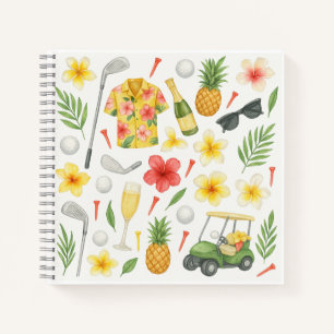 Carnet Golf Hawaiian thème pour Golfer