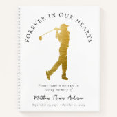 Carnet Golfer Forever dans nos coeurs Funeral Guest Book (Devant)