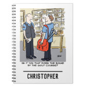 Carnet Golfer Postman aime le dessin sur le golf (Devant)