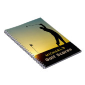 Carnet Golfeur au Sunset Gold Scores Personnalisé (Côté Droit)