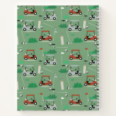 Carnet Golfeur Moderne Thème Golf Nom Personnalisé (Dos)