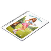 Carnet Golfeuse féminine en forme Thunder_Cove (Côté gauche)