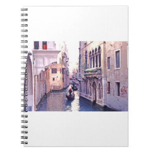 Carnet Gondolas Naviguant Sur Un Canal Dans Le Quartier D