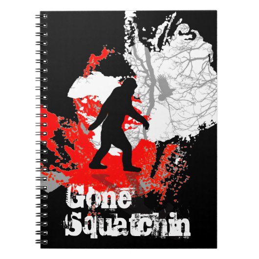 Carnet Gone Squatchin, noir bigfoot (Devant)