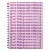 Carnet Good Things Are Coming. (Devant)