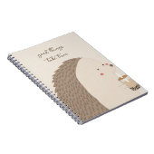 Carnet Good Things Take Time–Cute Hedgehog Inspirational (Côté Droit)