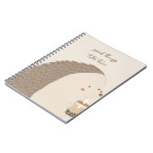 Carnet Good Things Take Time–Cute Hedgehog Inspirational (Côté gauche)