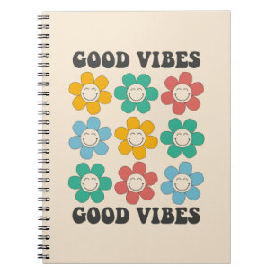 Carnet Good Vibes Fleurs marguerites colorées