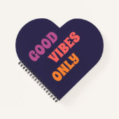 Carnet “Good Vibes Only” Aesthetic Heart Notebook (Devant)