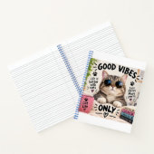 Carnet Good Vibes Only Cute Cat Notebook (Intérieur)