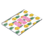 Carnet Good Vibes Pineapples Motif d'été (Côté gauche)