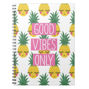 Carnet Good Vibes Pineapples Motif d'été