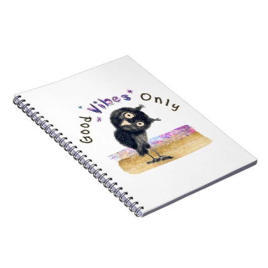 Carnet Good Vibes seulement avec Chouette curieuse (Côté Droit)