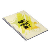 Carnet "Good Vibes seulement. "Citations élevantes (Côté Droit)