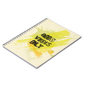 Carnet "Good Vibes seulement. "Citations élevantes (Côté gauche)