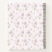 Carnet Goose à la coquette avec chou rose Monogramme (Dos)