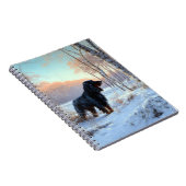 Carnet Gordon Setter Laisse Il Neige Noël (Côté Droit)
