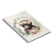Carnet Gorilla bébé avec couronne de fleurs (Côté Droit)