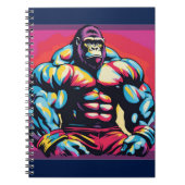 Carnet Gorilla Bodybuilder Lifter Pop Art Dessin (Devant)