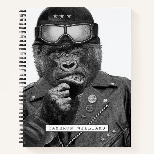 Carnet Gorilla Guy | Ajouter Votre Nom (Devant)