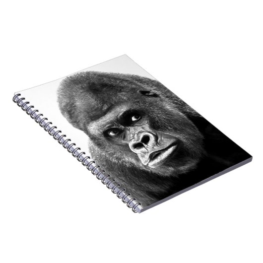Carnet Gorille Noir Blanc (Côté Droit)