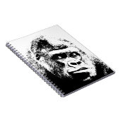 Carnet Gorille Pop Art Noir Blanc (Côté Droit)