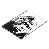 Carnet Gorille Pop Art Noir Blanc (Côté gauche)