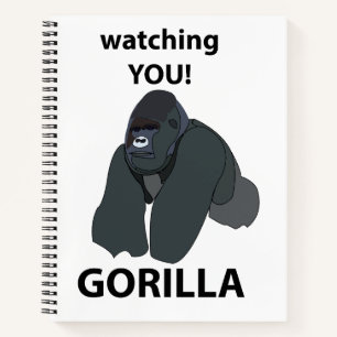 Carnet Gorille Vous Regardant Drôle Gorille
