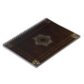 Carnet Goth en cuir de feuille d'or (Côté gauche)