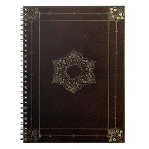 Carnet Goth en cuir de feuille d'or