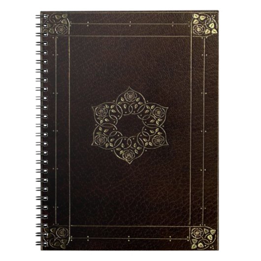 Carnet Goth en cuir de feuille d'or (Devant)