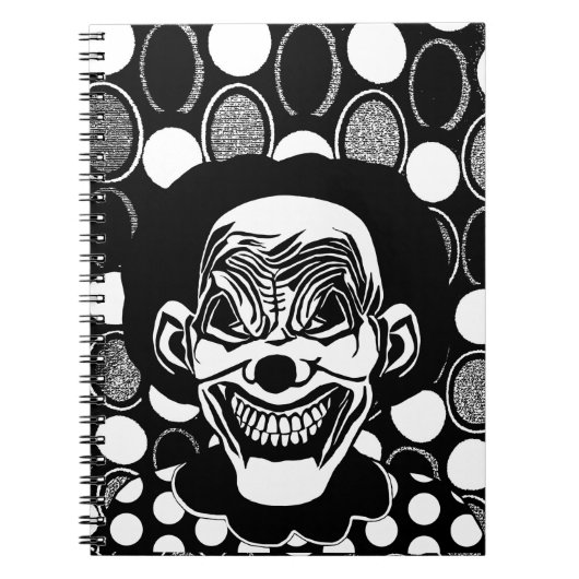 Carnet goth Evil Monster Clown déplaisant Scary Circus ar (Devant)