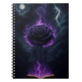 Carnet Goth Flame Rose (Devant)
