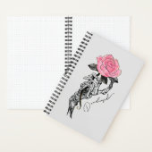 Carnet Goth Squelette Main Avec Rose Rose Rose | Décès à (À l'intérieur)