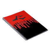 Carnet Gothic Bats & Red Dripping Blood Halloween (Côté Droit)