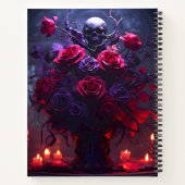 Carnet Gothic Bouquet Skull and Candles (Dos)
