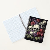 Carnet Gothic Bouquet with 3 Skulls and an Owl (Intérieur)
