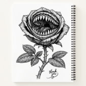 Carnet Gothic Devil Rose Sticker – Dark Horror Floral (Dos)
