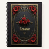 Carnet Gothic Frame with Red Flowers (Devant)