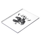 Carnet Gothic Funny F Caw F Crow Aesthetic Casual Look (Côté gauche)