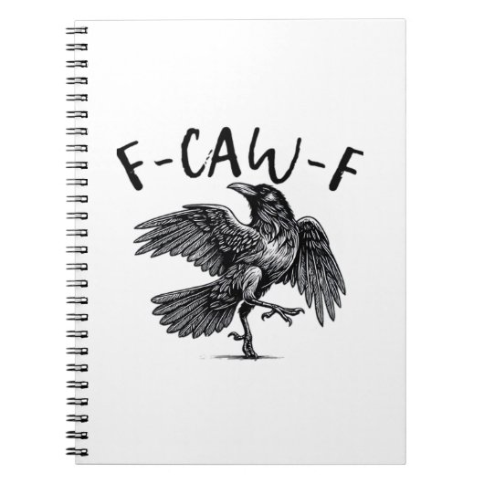 Carnet Gothic Funny F Caw F Crow Aesthetic Casual Look (Devant)