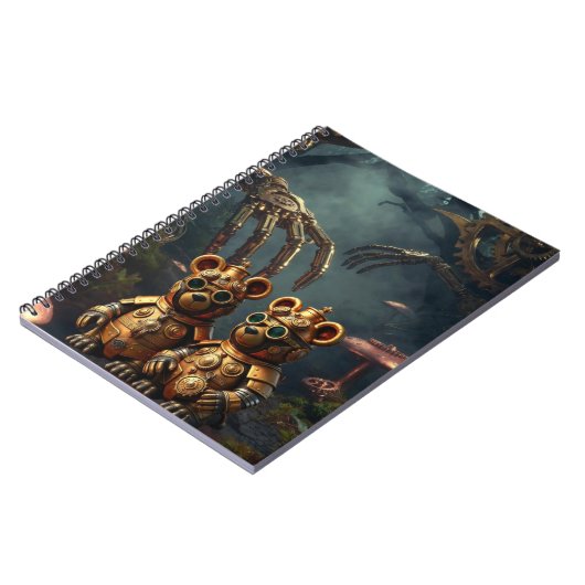 Carnet Gothic Mechanical Dark Forest Steampunk Gummy Bear (Côté gauche)