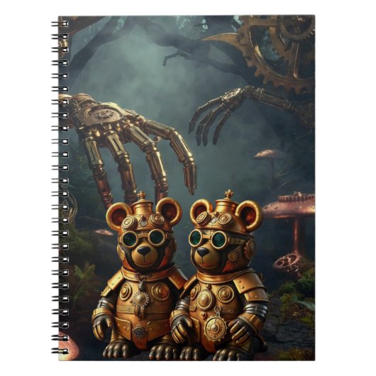 Carnet Gothic Mechanical Dark Forest Steampunk Gummy Bear (Devant)