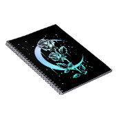 Carnet Gothic moon Flower Crescent Witchy (Côté Droit)