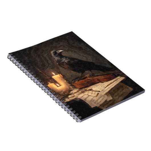 Carnet Gothic Raven Candlelight Violin Notebook (Côté Droit)