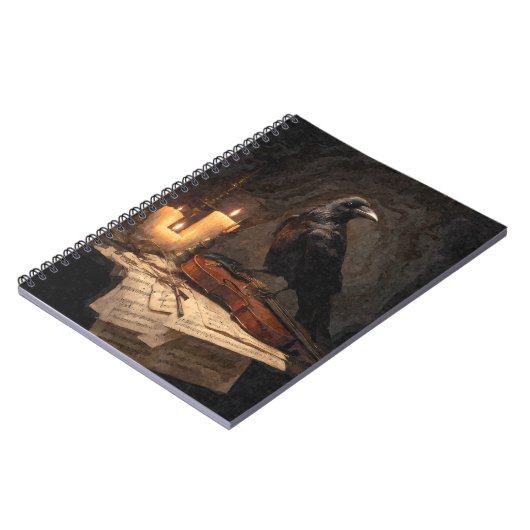 Carnet Gothic Raven Candlelight Violin Notebook (Côté gauche)