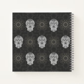 Carnet Gothic Sugar Skull and Grey Geometric Personalised (Dos)