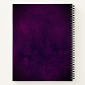 Carnet Gothique Floral Citation de crâne pourpre Nom pers (Dos)